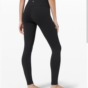 Lululemon Wunder Under 28” High Rise Black Leggings Tights Size 8